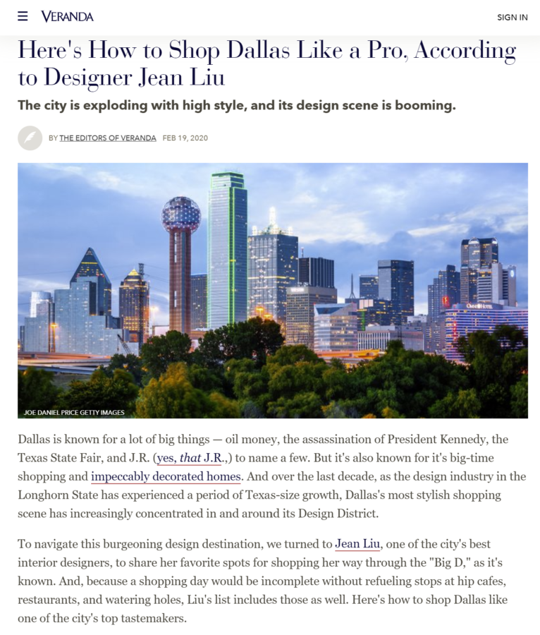 Shop Dallas Like a Pro with Designer Jean Liu