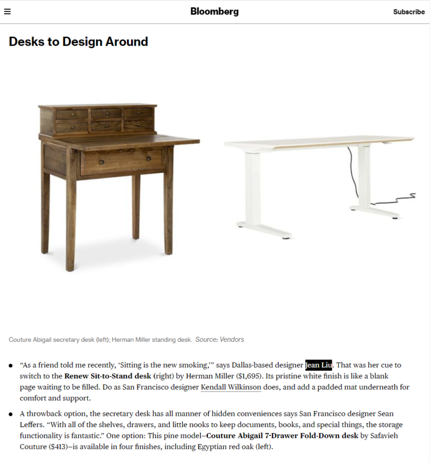 Desks to Design Around