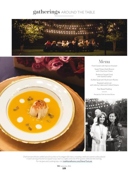 Traditional Home Birthday celebration by Jean Liu lighted guest table, guest and dinner menu