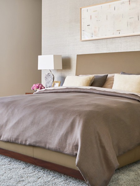 Texas Modern - Book edited by Hannah Jenkins Texas Modern Caruth Residence chocolate brown bedroom Interior Design by Jean Liu Design