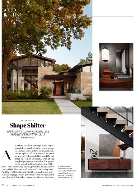 Garden & Gun Garden & Gun Interior Design Article on Jean Liu Design 1