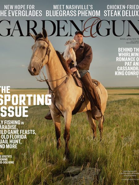 Garden & Gun Garden & Gun Cover of man and dog on a horse