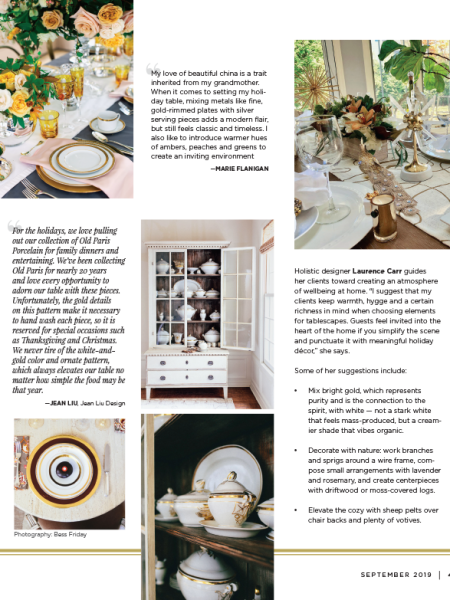 Designers Today Treasures and Traditions interior design article