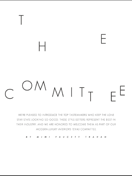 Texas Committee article on Jean Liu Design