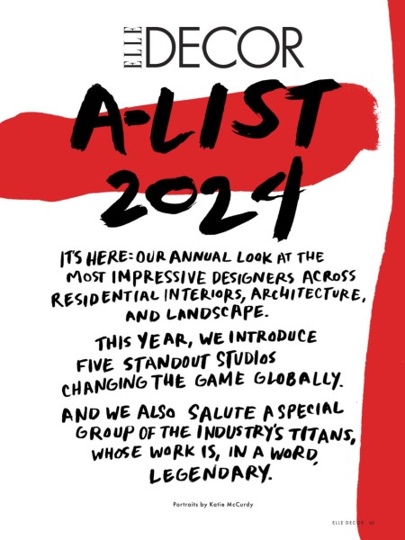 Elle Decor 2024 A List Article 1st page